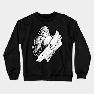 Hiding in the trees 20/12/23 - vintage cryptid inspired art Crewneck Sweatshirt